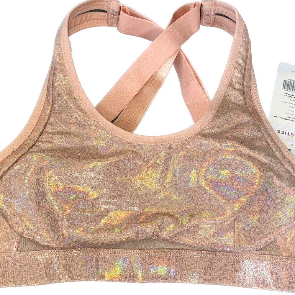BELLE IRIDESCENT ADJUSTABLE HIGH-IMPACT SPORTS BRA